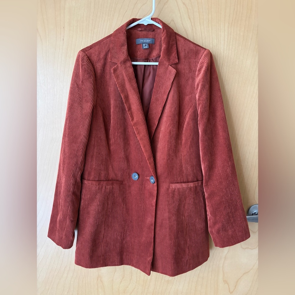 Primark Terracotta Rust Corduroy Blazer
